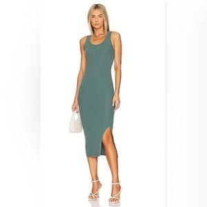 One Grey Day x Revolve Sawyer Wool Cashmere Ribbed Dress Green NWT Medium